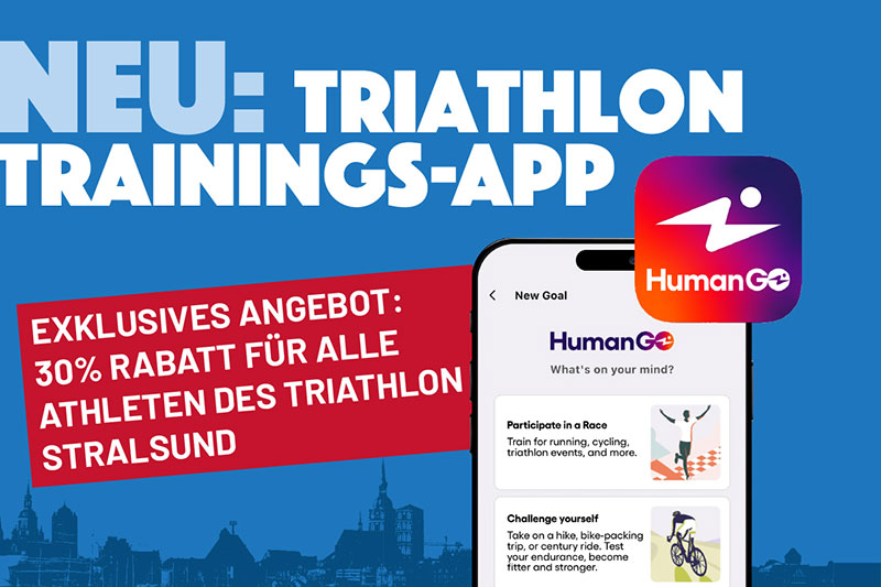 Abbildung der App HumanGO mit der Athleten des Triathlon Stralsund trainieren können